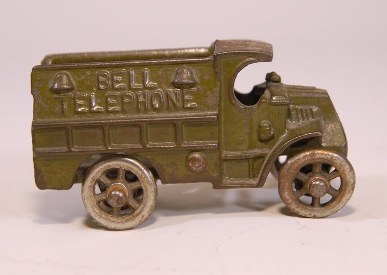 Hubley Bell Telephone, 4-inch, NICKEL wheels